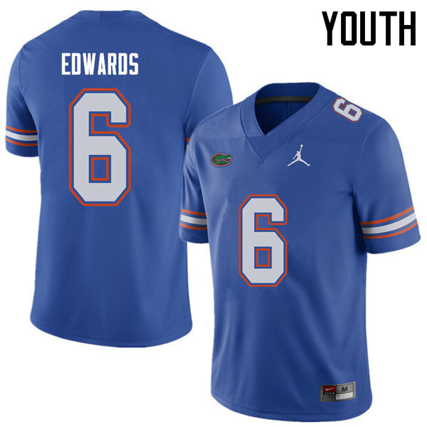 Jordan Brand Youth #6 Brian Edwards Florida Gators College Football Jerseys Sale-Royal